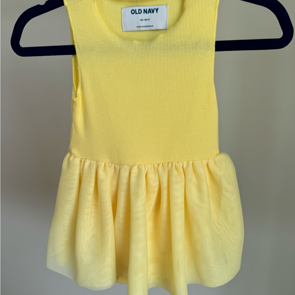 Old Navy Kids Yellow Sleeveless Top